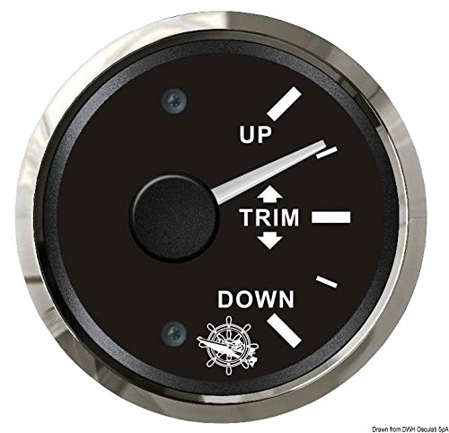 OSCULATI Indicateur Trim 0/190 Ohm Noir/polie