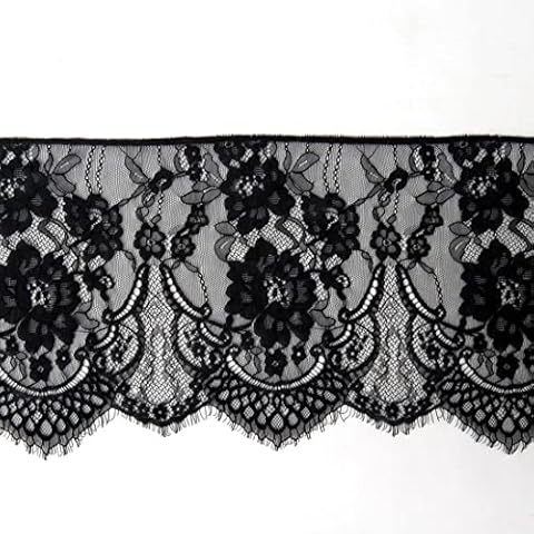 xingmo 3 Meters Black Lace Edge Trim Cover