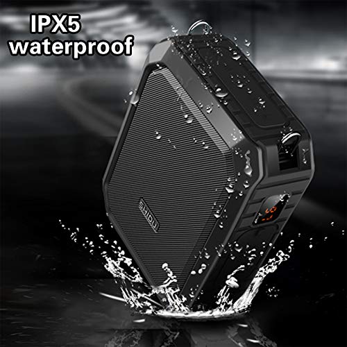 Voice Amplifier with Wired Microphone Headset 18W Waterproof IPX5 Voice Loudspeaker 4400mAh Rechargeable Portable PA System Power Bank for Outdoors, Water Aerobics Teaching, Meeting, Training, etc