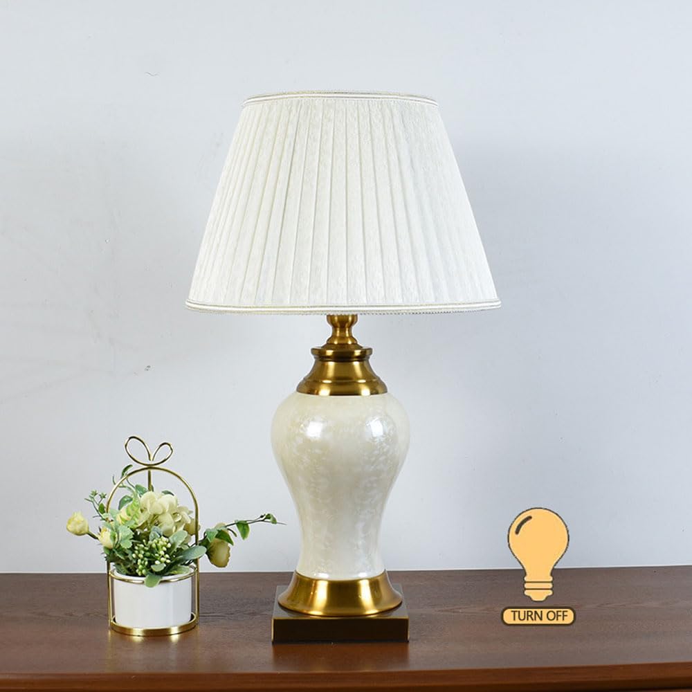 22-Calowy Stolik W Stylu Chinoiserie, Klasyczna Lampa Stołowa W Stylu Rustykalnym, Prosta Ceramiczna Lampa Biurkowa Do Sypialni, Salonu, Biura, Biblioteki Studenckiej,