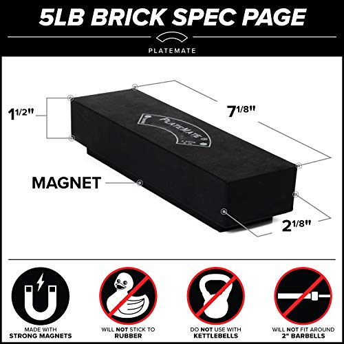 Image of Plate Mate 5 lb. Magnetic Add-On Weight, Single | 5lb Brick