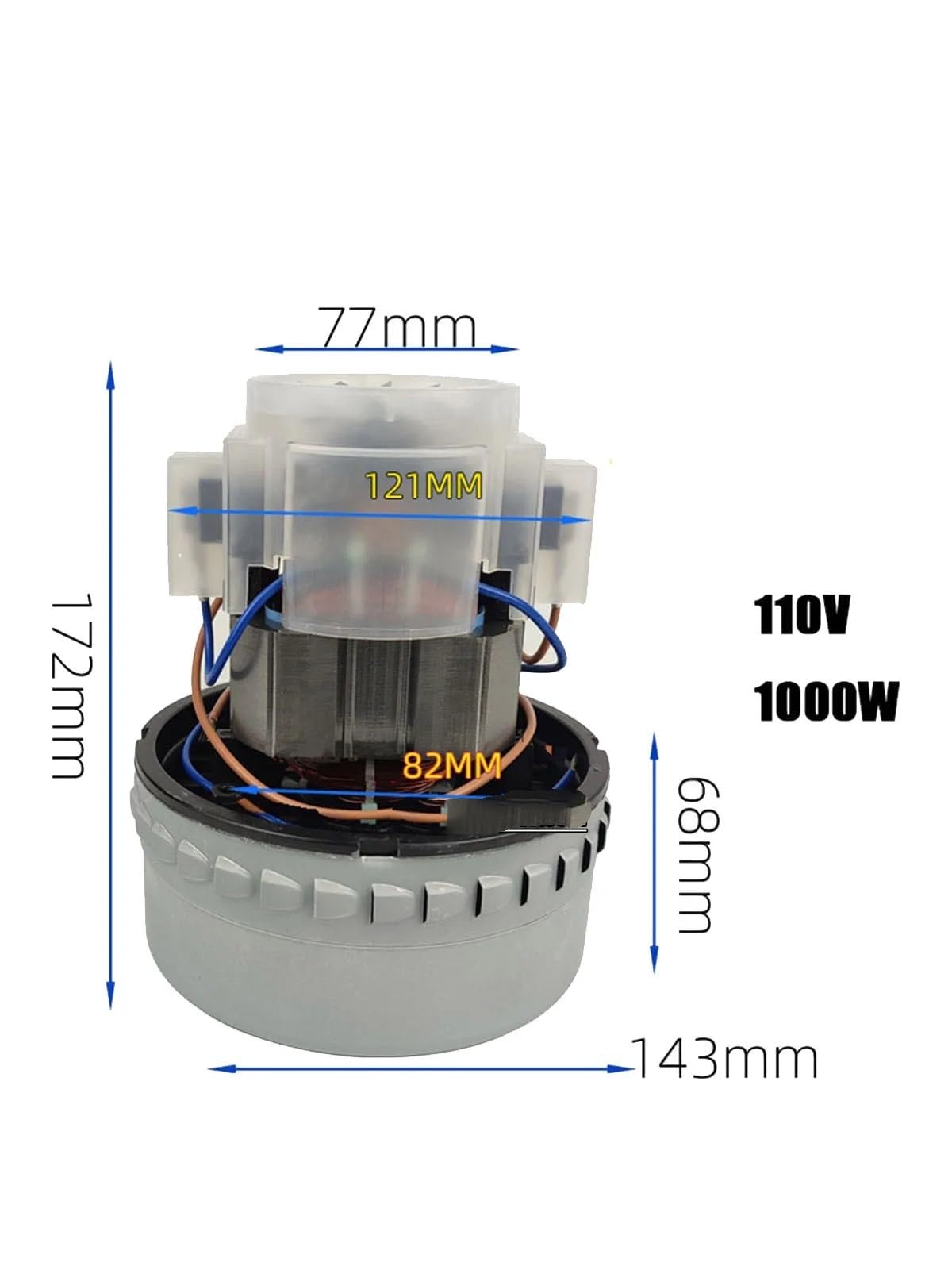 YHNNH Piezas De Repuesto For Aspiradoras Universales De 220 V, 110 V, 1000 W, 1200 W Y 1500 W.(110V 1000W)