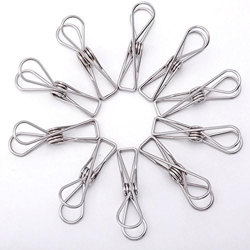 20pcs Clothes Pegs Laundry Hanging Clips Pins Windproof Unique Design Makes The Has Strong Friction Power To Fasten