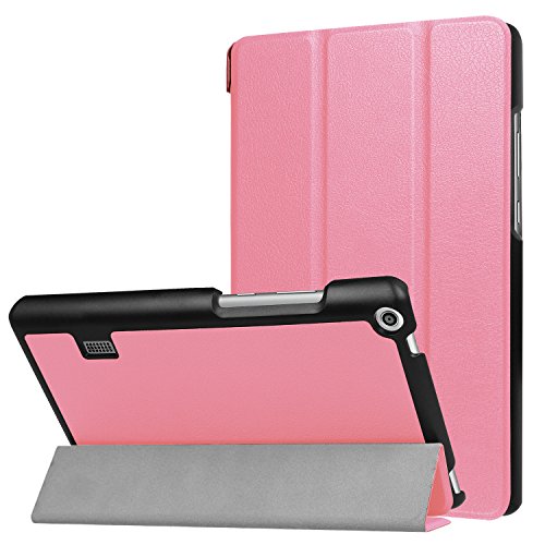 FanTing para Huawei MediaPad T3 7.0 Funda, Slim Smart Cover Funda Protectora de PU Cuero,Función de Soporte incorporada， para Huawei MediaPad T3 7.0 -Rosa
