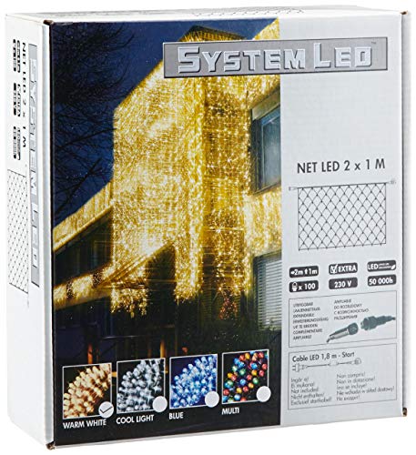 System LED 465-16 - Cadena de LED (luz Blanca cálida, 200 x 100 cm) [Importado de Alemania]