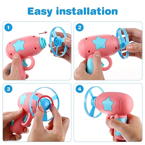 Balacoo Cat Propeller  Set Outdoor Plaything Huntings Interactive Fetch Game Training Propellers of Fun Cat Chasing Saucer Flying Interesting Fly Launcher for Cats Shooter Kitten  Cucciolini Doodles Balacoo cat propeller  set outdoor plaything huntings interactive fetch game training propellers of fun cat chasing saucer flying interesting fly launcher for cats shooter kitten   cucciolini doodles