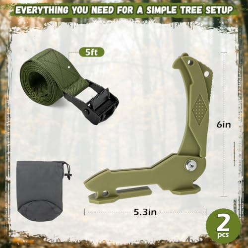 Image of Saddle Hunting Bow Hanger Kit, Tree Bow Hangers with Gear Strap