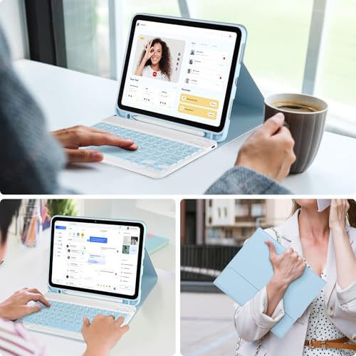 Funda de teclado para iPad de 10ª generación que evita pérdidas de tu lápiz digital 7