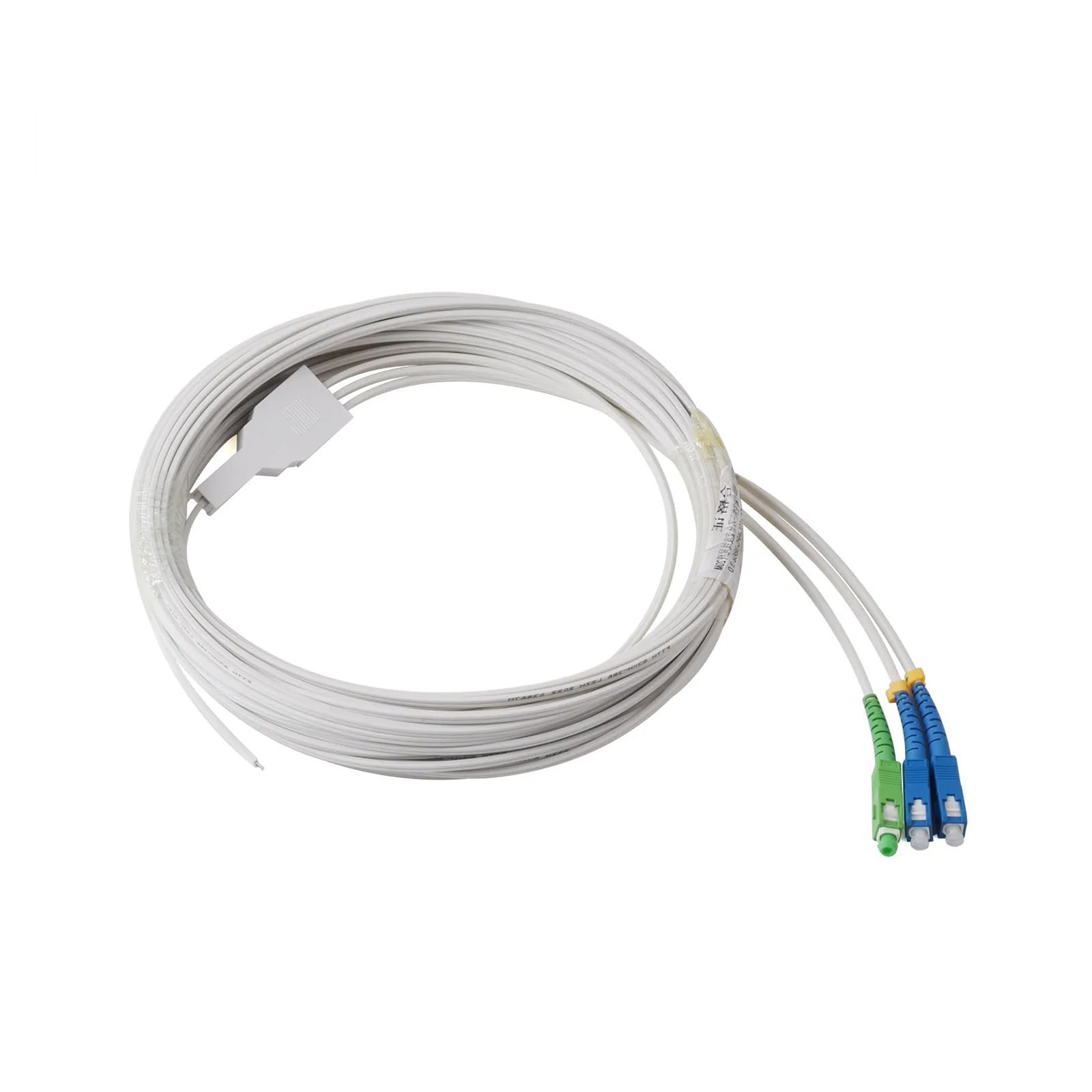 Pigtail à fibre optique 3 cœurs 2UPC+1APC SC intérieur monomode 50-90 m(90m)