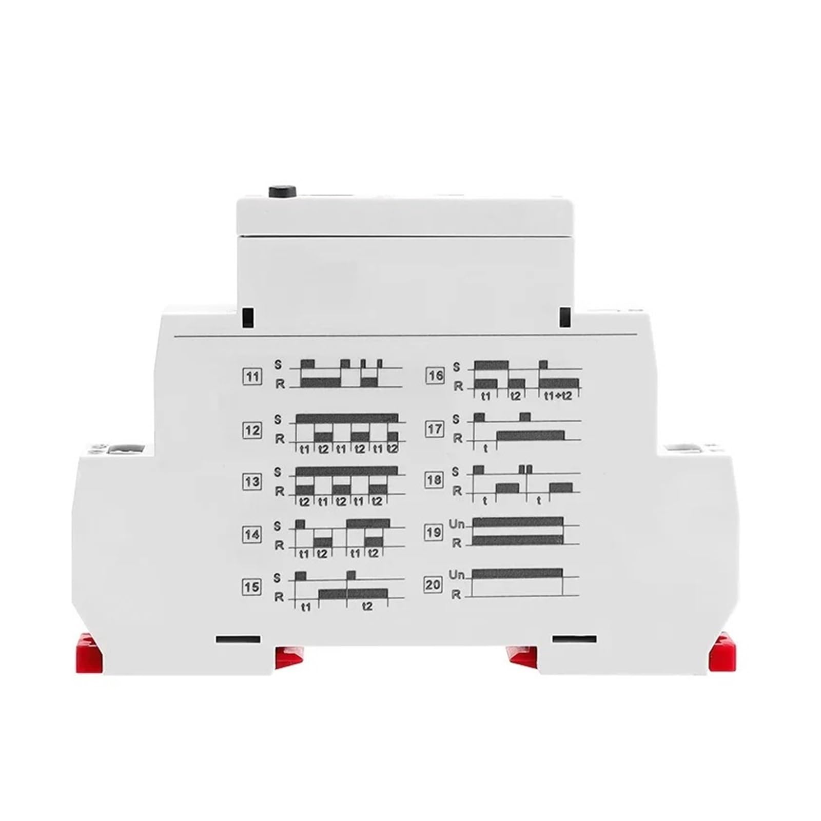 Impulsrelais Multifunktions-Zeitrelais mit Digitalanzeige, 16 A, mit 20 Funktionsoptionen, AC DC 12 V, 24 V, 220 V, 230 V(X1 ACDC12V-240V)