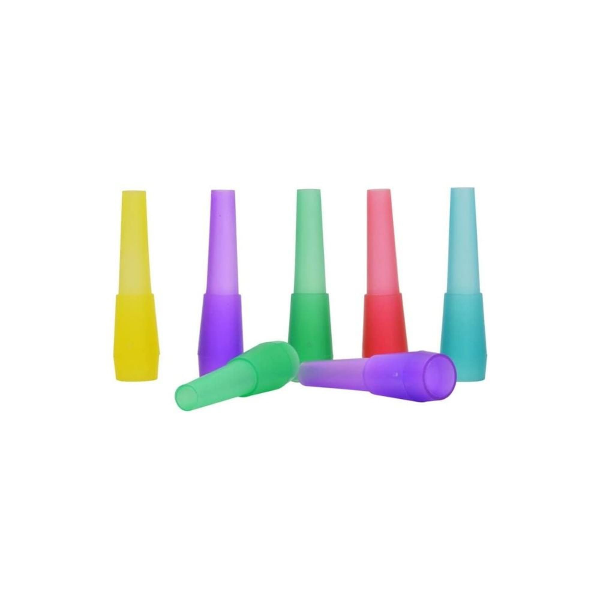 CYRIL - Disposable Hookah Mouthtips Medium Size 2-inch Length Mixed Colors Soft and Safe Material Fits Most Hoses