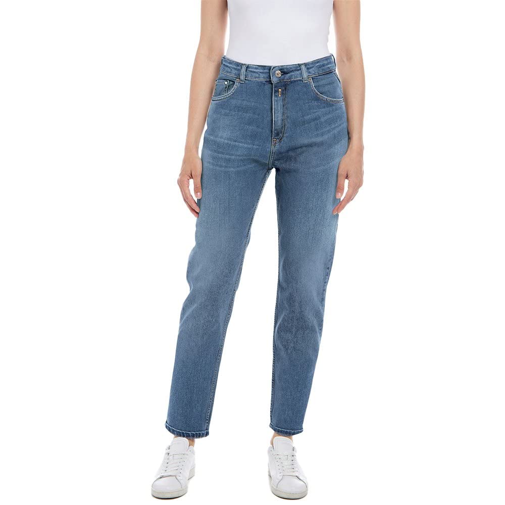 Replay Damen Jeans Kiley Straight-Fit, Medium Blue 009 (Blau), 26W / 30L