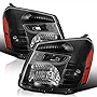 Spec-D Tuning Black Headlights Compatible with Chevy Equinox 2005-2009 L+R Pair Head Light Lamp Assembly