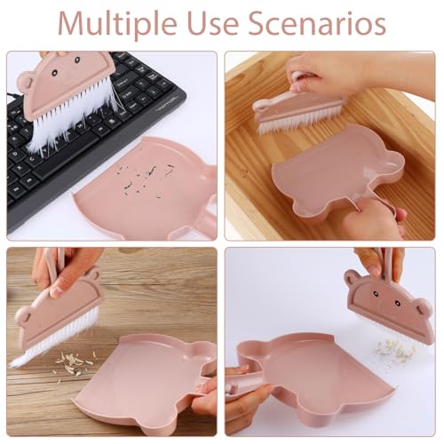 Amabro Kleines Besen und Kehrschaufel Reinigungsset, Kehrblech und Handfeger Schaufel und Besen Set mistschaufel mit weichen Borsten für Tischplatten Esstisch Krümelkehrer – Bild 6