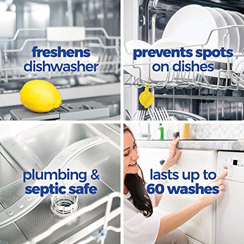 Plink Dishwasher Freshener & Rinse Aid is a Multi-Action Agent that Combines Freshening and Spot Prevention. Fresh Lemon Scent. Last Up To 60 washes per Clip. 6 Ct. - Thumbnail 2