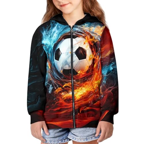 Image of Coloranimal Unisex Girls Boys Long Sleeve Casual Hoodies & Sweatshirts Tops Kids Zip Up Jacket Coat Age 6-16 Year