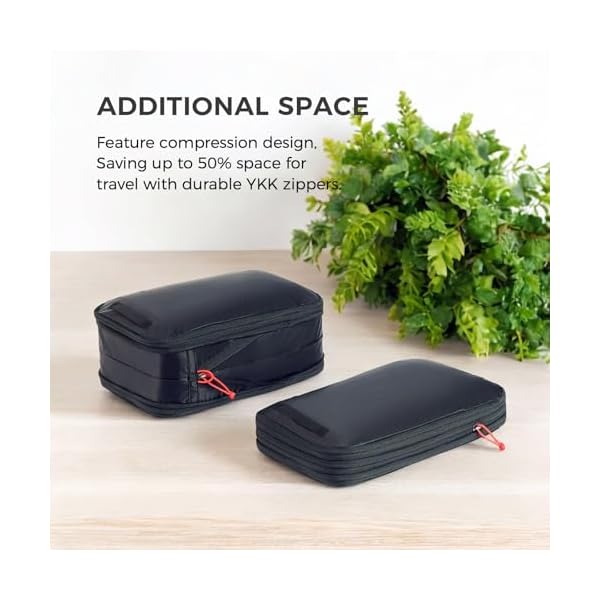 NextPacker-10L-Compression-Packing-Cubes-for-Short-Trip-YKK-Double-Sided-Zipper-Travel-Organizer-for-Backpack-Suitcase-Moon-White NextPacker 10L Compression Packing Cubes for Short Trip, YKK Double Sided Zipper Travel Organizer for Backpack & Suitcase (Moon White)