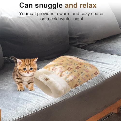 Sac à chat et panier chaud lavable pour chiot et chaton d'hiver - 8