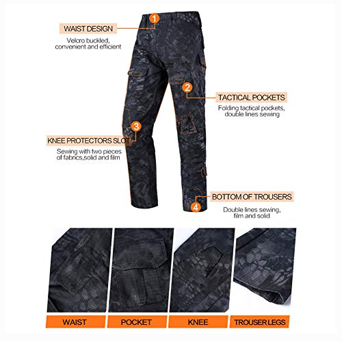 image for Minghe Airsoft Shirts Multicam Pants Survival Tactical Gear for Men Ca