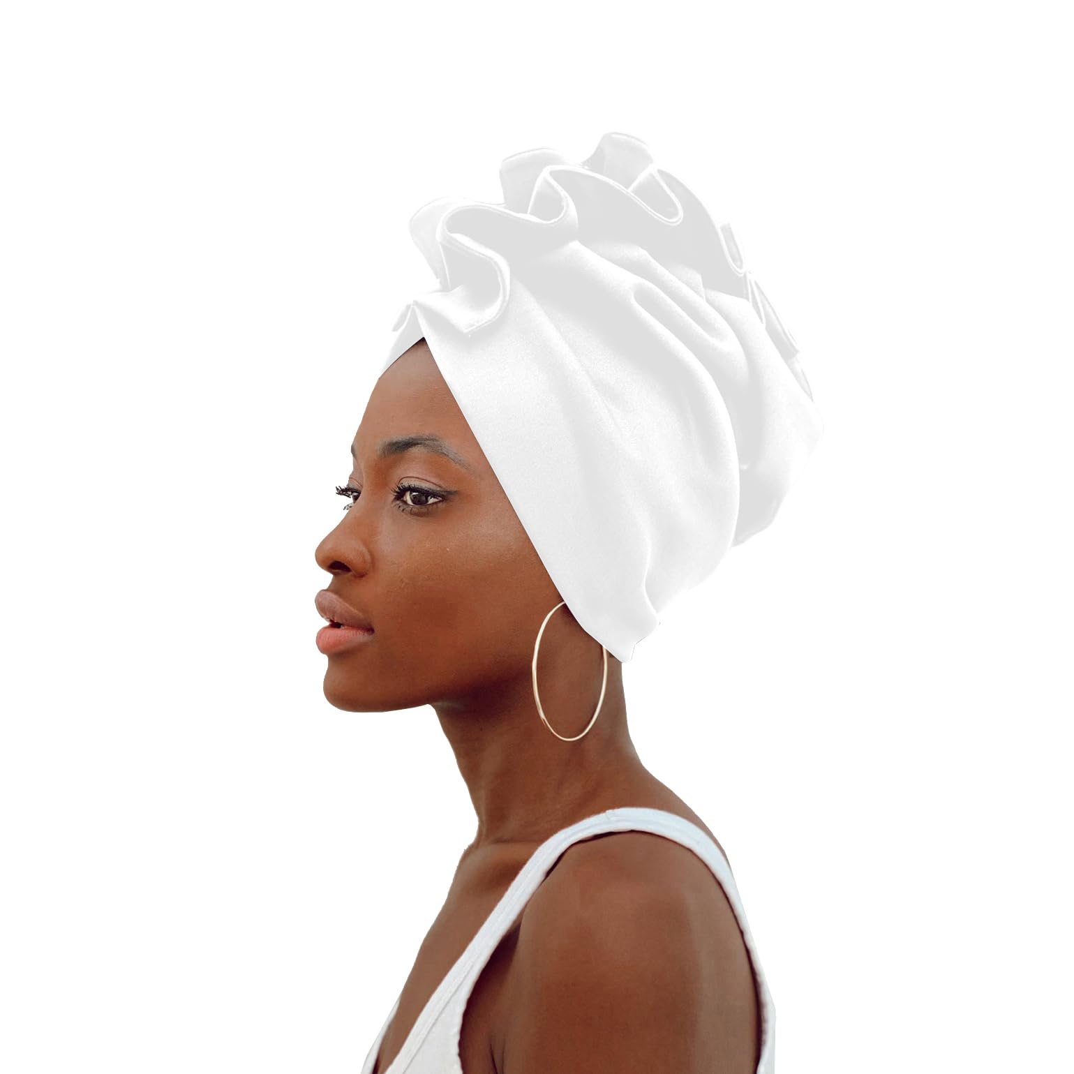 Koreshion Women Turban Hat Elastic Head Scarf Pre Tied African