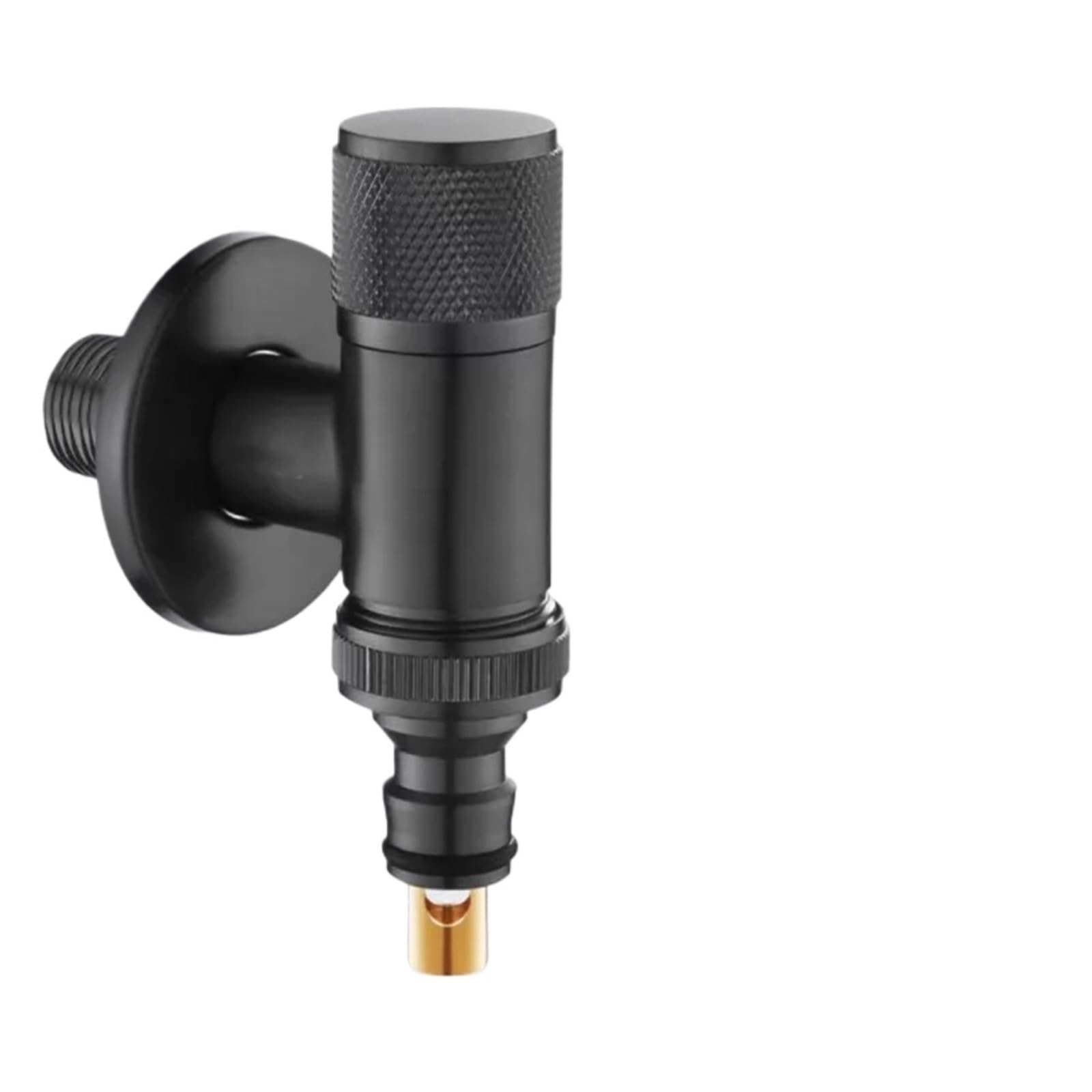 Taps Wall Mounted Solid Brass Washing Machine Faucet Single Cold G1/2/G3/4 Mini Bibcock Outdoor Garden Mop Pool Tap for Garden(Black)