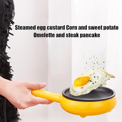 Miniatura 4 de KALWEL, Cocedor de huevos, hervir al vapor y freír en uno, caldera de huevos, olla de huevos hervidos, olla multifunción para huevos, con accesorios