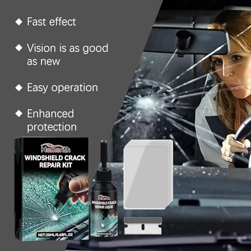 Image of 2Pcs Windshield Crack Repair Kit, 2025 New Automotive Windshield Chip Repair Kit, Glass Nano Repair Fluid, Windshield Scratch Remover, Window Screen Repair Kit Quick Repair Scratch Chip Crack