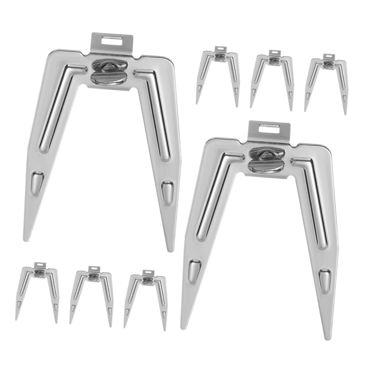 Cabilock 8pcs Rotating Grill Forks Stainless Steel Kitchen Utensil for Chicken Compatible with Air Fryers Electric Ovens Easy Installation Uniform Heating for Bbq Camping