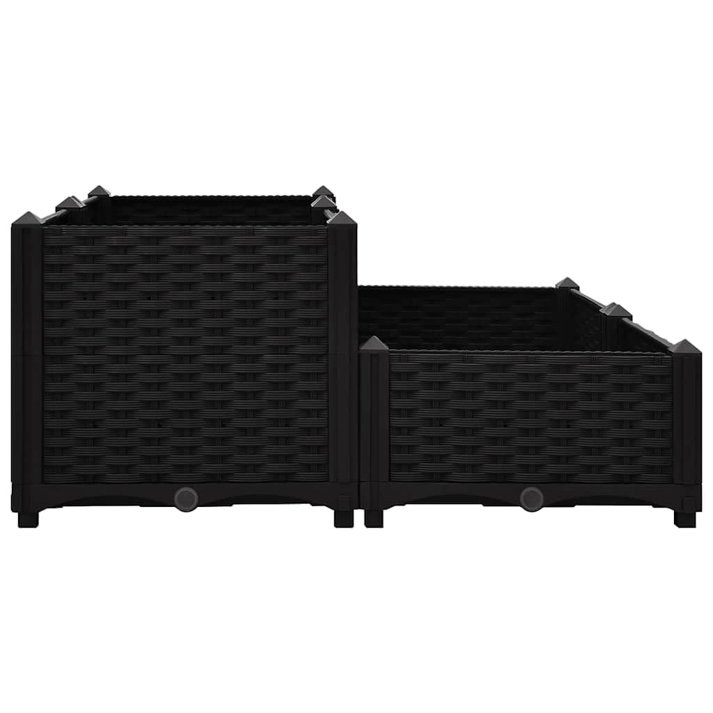 Hothingwell Arriate 80x80x38 cm Polipropileno | Robusto para exterior, amplio espacio para plantas, flores y verduras, macetero de jardín