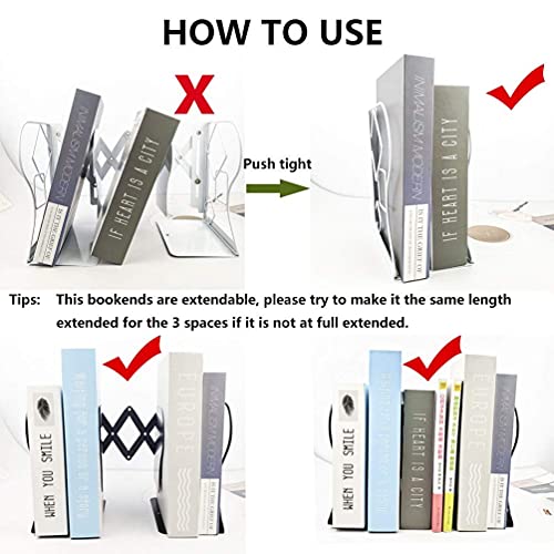 adjustable bookends metal book ends for heavy book holder heavy duty bookends nonskid bookcase desktop book organizer binder holder