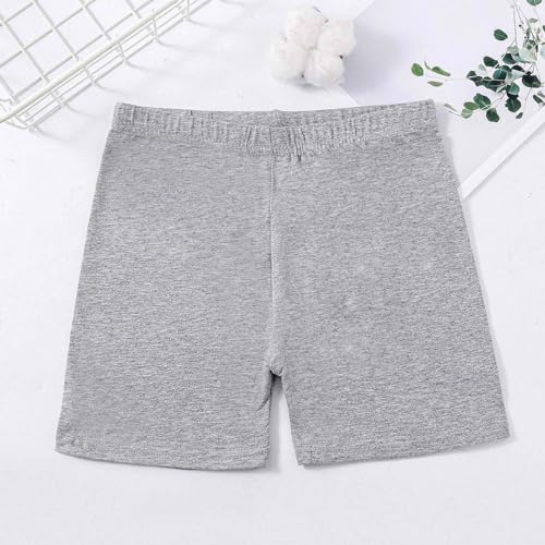 Kids Girls Athletic Cotton Shorts Solid Color Slip Casual Sport Shorts Elastic Waist Running Gymnastics Short Pants2