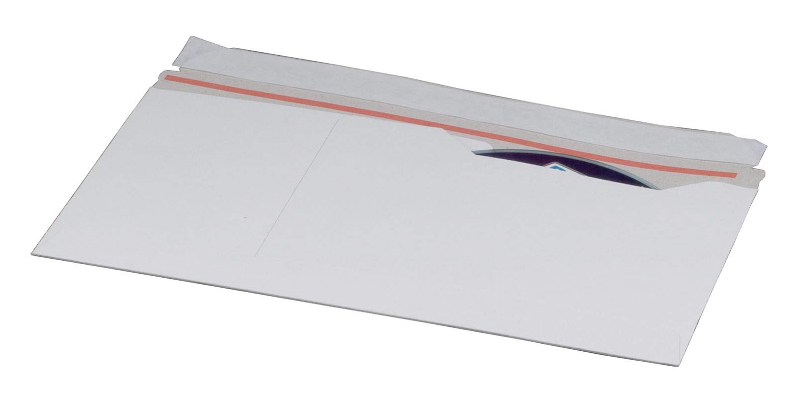 KK Verpackungen Briefumschläge CD DVD Vollpappe DIN Lang | 100 Stück, 223x123mm | Selbstklebeverschluss & Aufreißfaden | Portooptimiert als Kompaktbrief | Stempelfest, bedruckbar