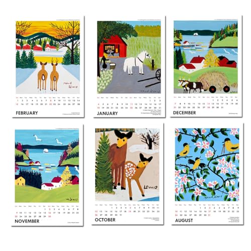 Image of Tallenge - 2026 Desk Calendar - Maud Lewis - Canadian Folk Artworks - 6 x 9 Inches for Home & Office (Paper, Desk Calendar)