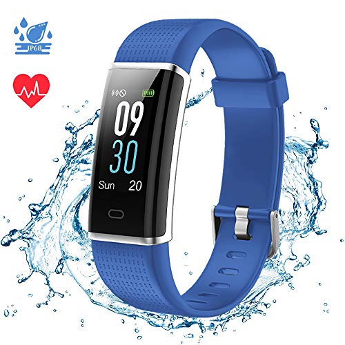 Lintelek Pulsera Actividad con Monitor de Calorías, Sueños y Ritmo Cardíaco, Reloj Inteligente Compatible con iOS y Android para Hombre, Mujer y Niño