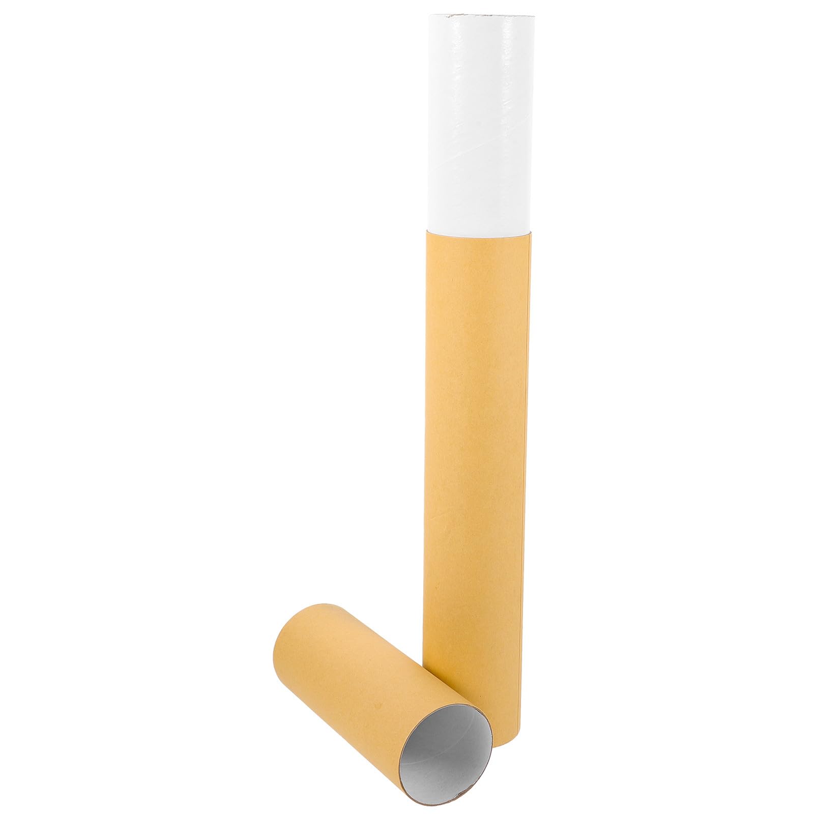 Kraft Paper Storage Jar with Lid, Small 6.5cm Diameter X 50cm Height round Canister for Kitchen Food and Tea Storage, Thickened Household Kraft Paperboard Tube Container