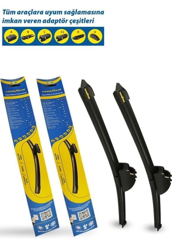 Goodyear Dodge Caliber 2006-Onwards Supermute 2'Li Silecek Takımı 580Mm 400Mm
