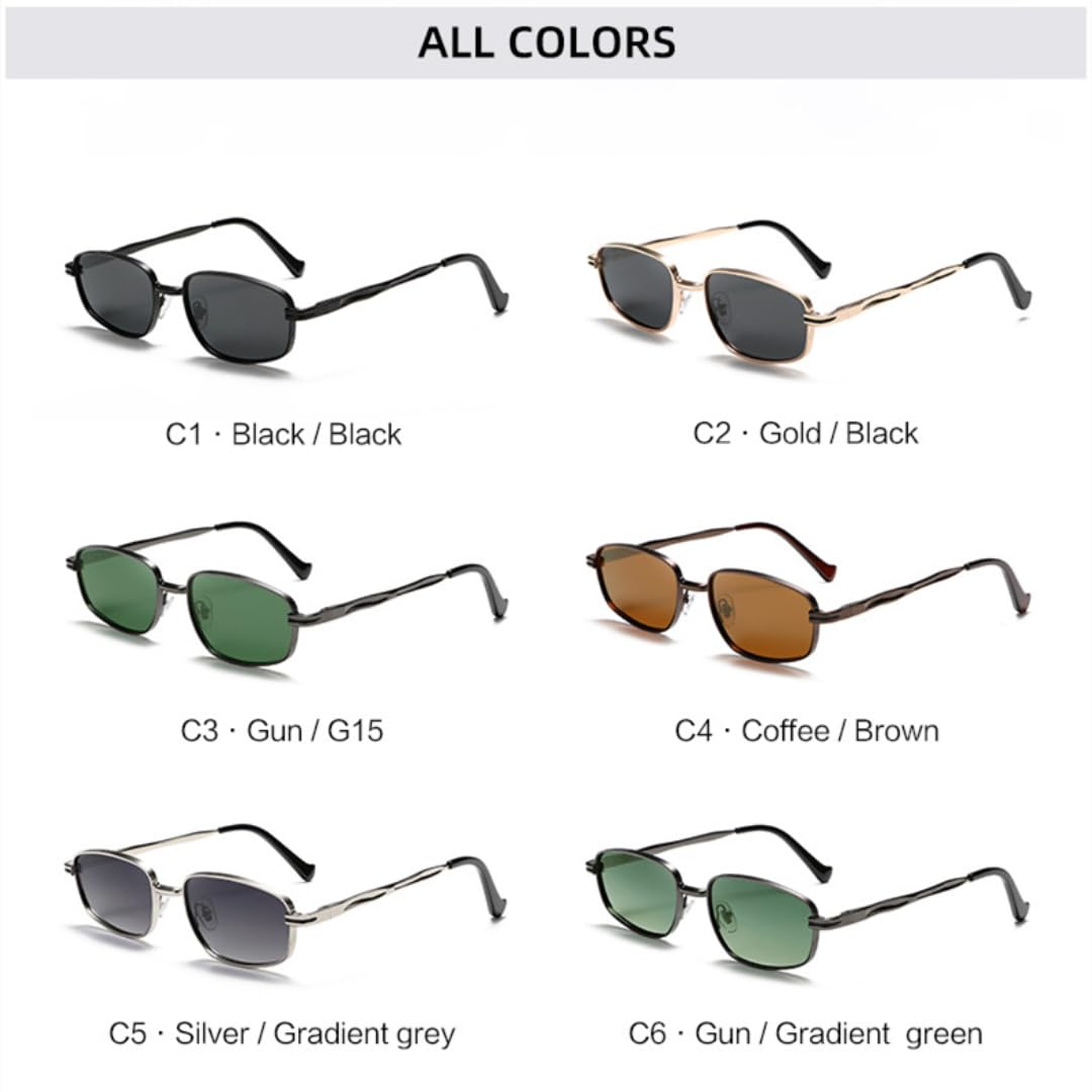 Gafas de sol pequeñas de moda para hombre, estilo steampunk, con montura metálica, estilo retro, protección UV400 para mujer.