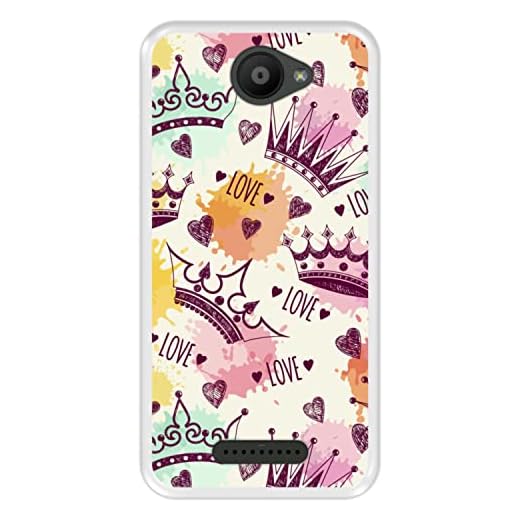 Funda para Bq Aquaris U - U Lite, Amor, Dibujo 2, Carcasa Silicona Transparente Flexible TPU