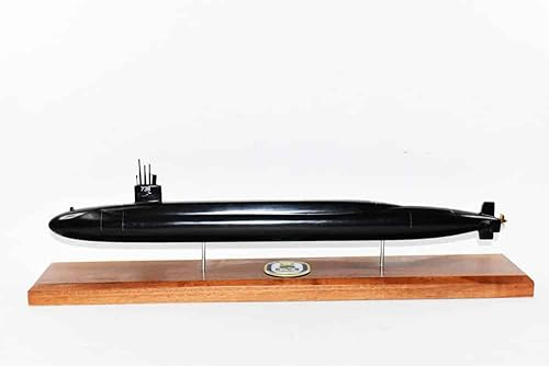 Miniatura 1 de Squadron Nostalgia LLC USS Maryland SSBN-738 Modelo submarino (casco negro), azul marino, modelo a escala, caoba, 20 pulgadas, clase Ohio