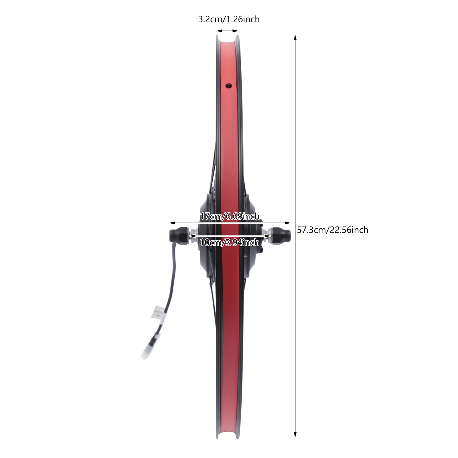 Kit de Conversion pour vélo électrique 26 Pouces, Moteur de moyeu Avant 350 W 36 V avec écran LCD, contrôleur BLDC, Levier de Frein Pas, 5 Vitesses réglables.