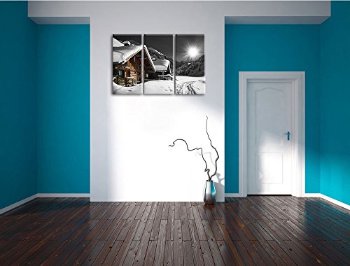Tableau triptyque Alpes enneigées 120x80cm de style moderne - 6