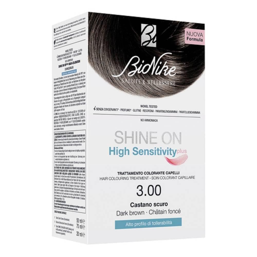 Bionike Shine On High Sensitivity - Trattamento Colorante Capelli, Kit Tinta Alta Tollerabilità Senza Ammoniaca, Azione Lenitiva, Dona un Colore Brillante, Copre i Capelli Bianchi