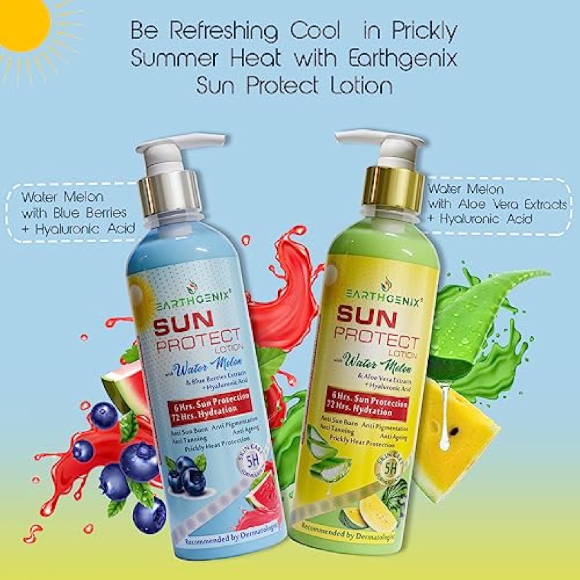 Sun Protect Lotion with Watermelon & Blueberries, 300ml