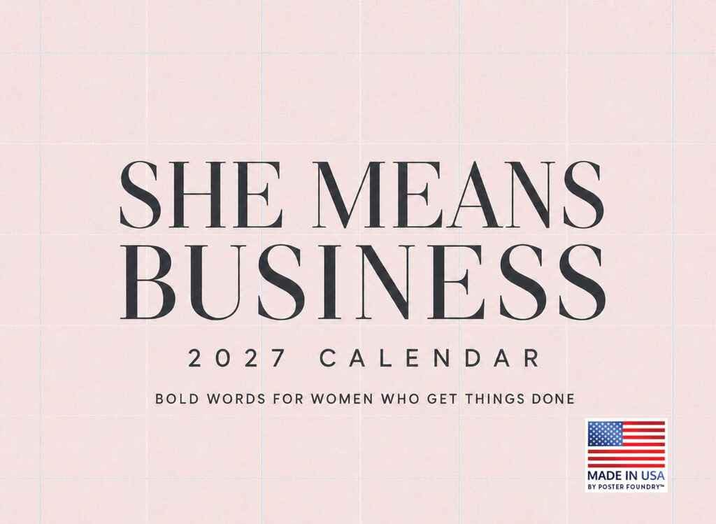 She Means Business Motivational Quotes for Women 2027 Calendar โ image 1