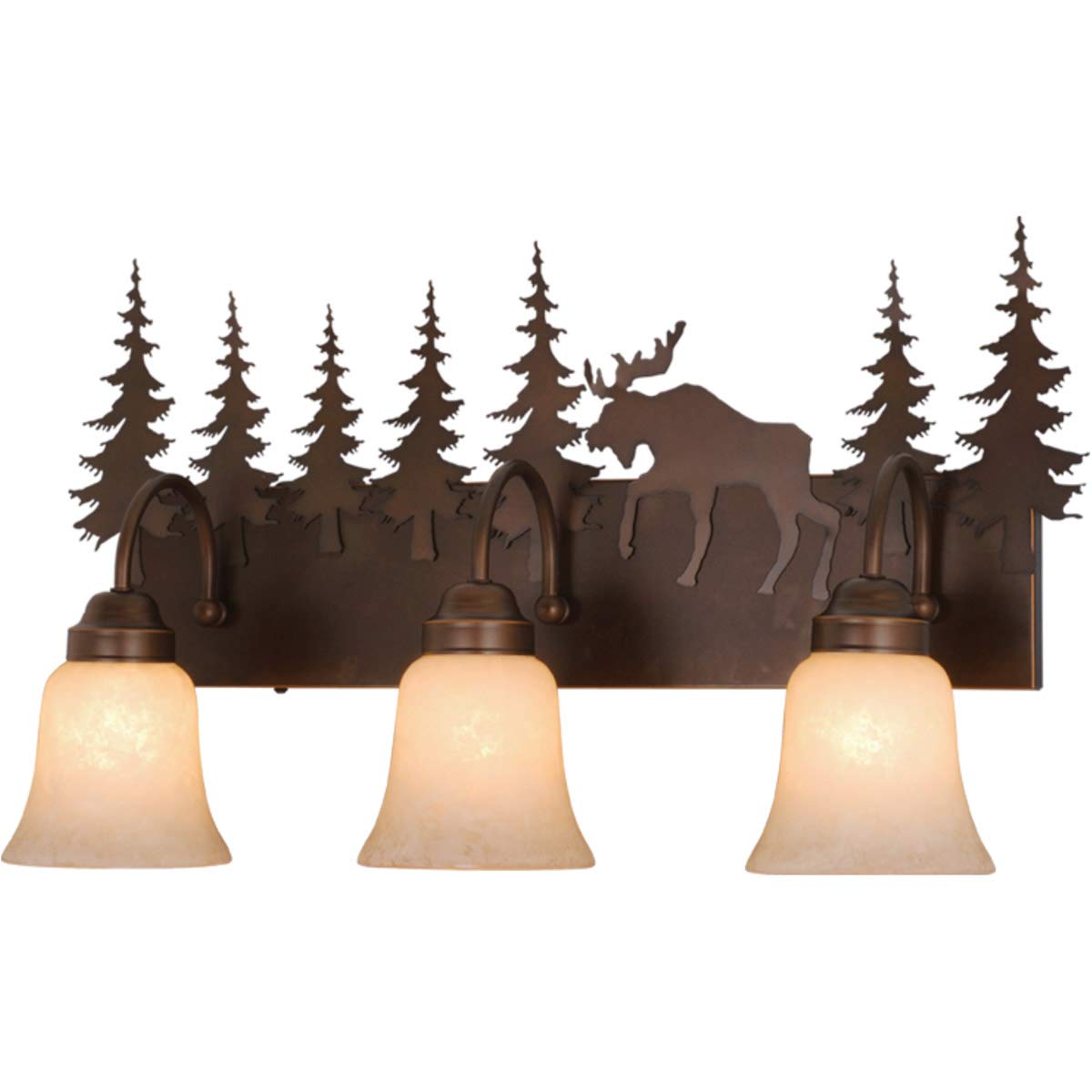 Vaxcel VL55603BBZ Yellowstone 3 Light Vanity Light, Burnished Bronze Finish