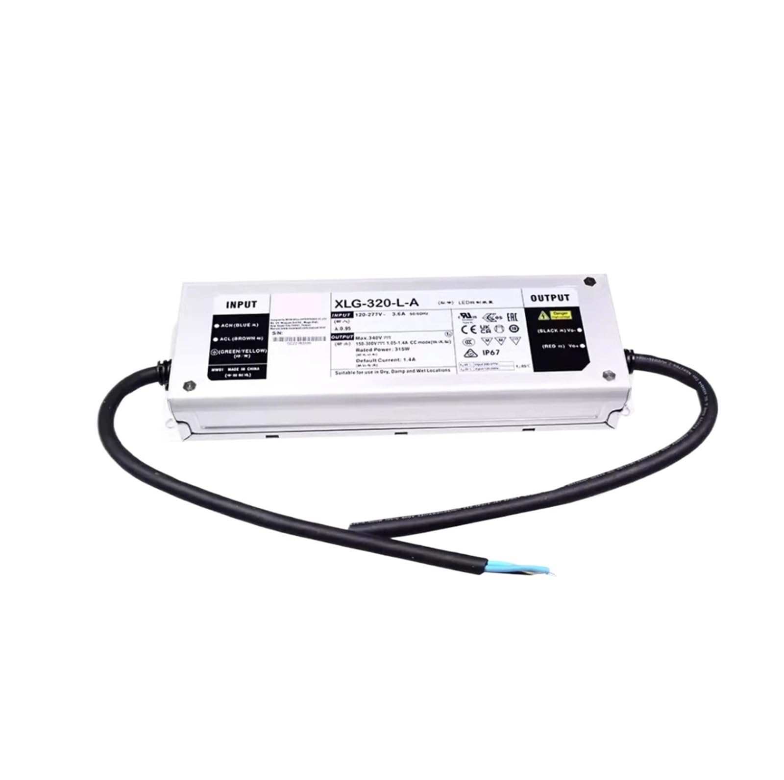 Driver LED XLG-320 315 W le choix de la durabilité pour l'éclairage extérieur architectural