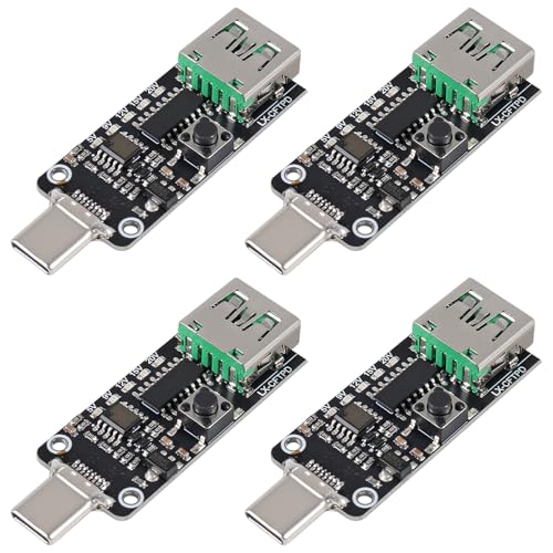 Image of 4pcs USB-C PD QC DC 5V 9V 12V 15V 20V Adjustable Voltage Power Trigger Module 5A Type-C Male USB Port Input (Type-C Male - USB)