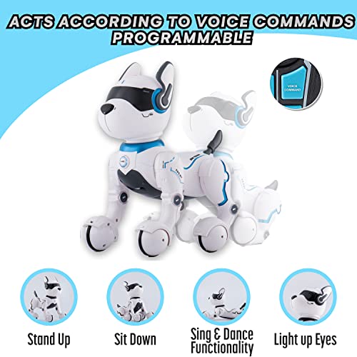 Remote Control Robot Dog Toy With Touch Function And Voice Control, Rc Dog Robots Toys For Kids 3,4,5,6,7,8,9,10 Year Old And Up, Smart & Dancing Robot Toy, Imitates Animals Mini Pet Dog Robot #TOP3