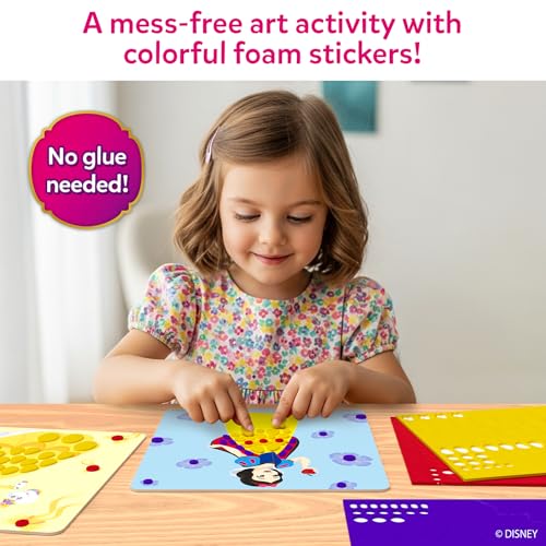 Image of Skillmatics Foam Sticker Art - Disney Princess, 800+ 3D Foam Stickers, Mess-Free Fun for Kids, DIY Felt Craft Kits, Gifts for Fans of Cinderella, Belle, Rapunzel, Ages 3, 4, 5, 6, 7