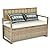 YITAHOME 70 Gal Outdoor Storage Bench, All-Weather PE Rattan Deck Box, Wicker Storage Seat Box for Patio Furniture, Outdoor Cushions, Pool Storage and Garden Tools, Beige
